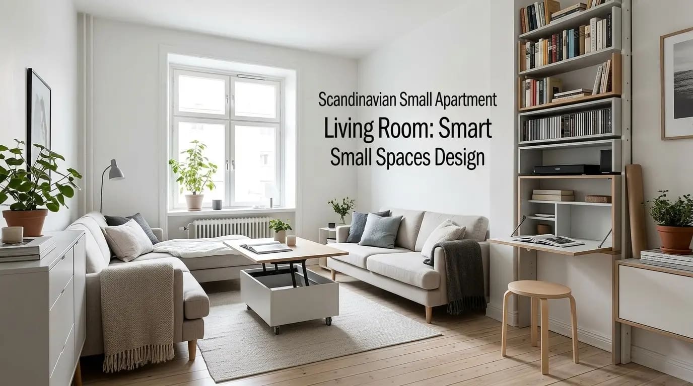 Scandinavian Small Apartment Living Room | Smart Small Spaces Design