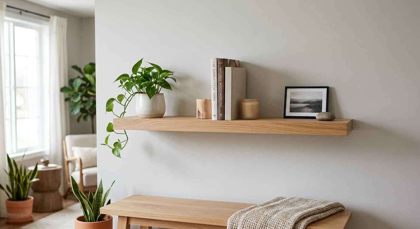 Minimalist DIY Wooden Shelf for Your Home (Simple & Stylish Storage Idea)