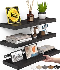 Wall-mounted floating shelves